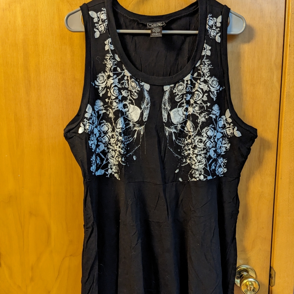 Skater dress with skulls